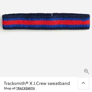Tracksmith X JCrew Striped Runner’s Sweatband in Red and Blue x2